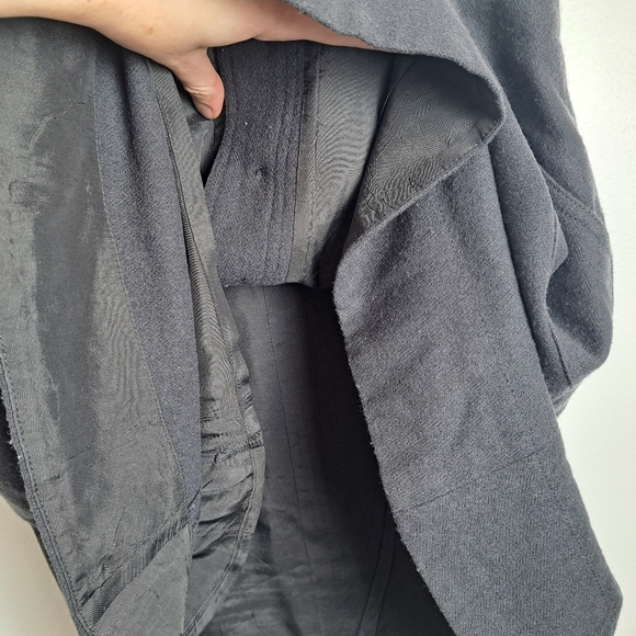 J. Crew Grey Wool Blend Button Up Preppy Dressy Academic Mini Skirt Size Large - Picture 5 of 6